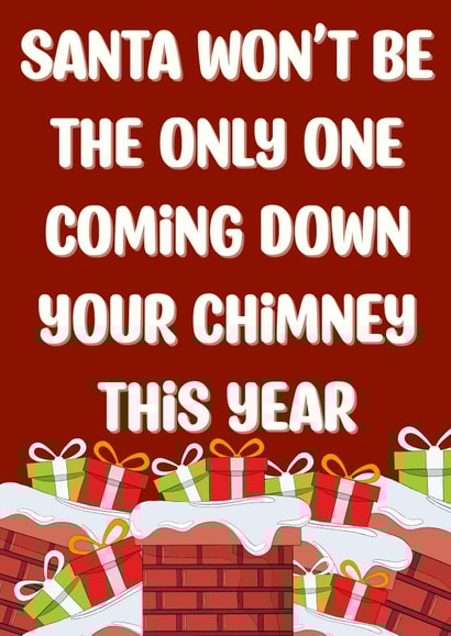 Funny merry Christmas card for partner - Santa clause created by Digitart