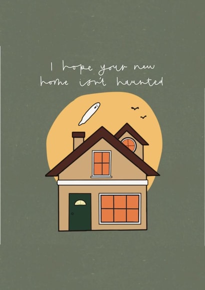 Hunted new home - first home card - new couples first home - haunted house created by Hey Bubbah