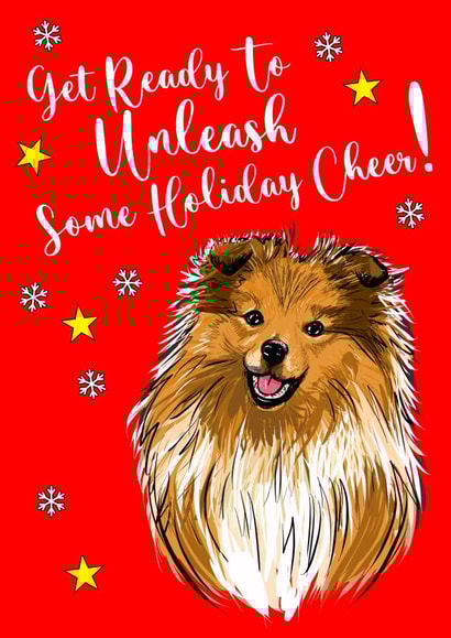 Holiday Cheer Christmas Card - Get ready to Unleash created by Pucci Illustrations