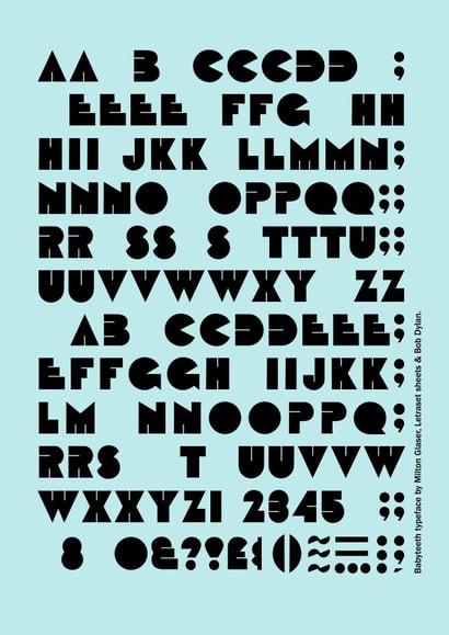 Babyteeth font from Letraset. created by Sarah Hyndman
