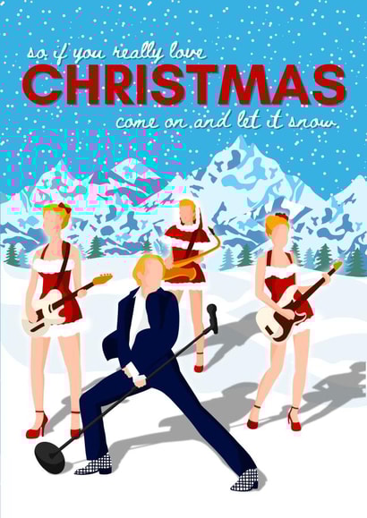 Love Actually Inspired Christmas Card - Cute Movie Themed Illustration created by Molly and Ivy Designs