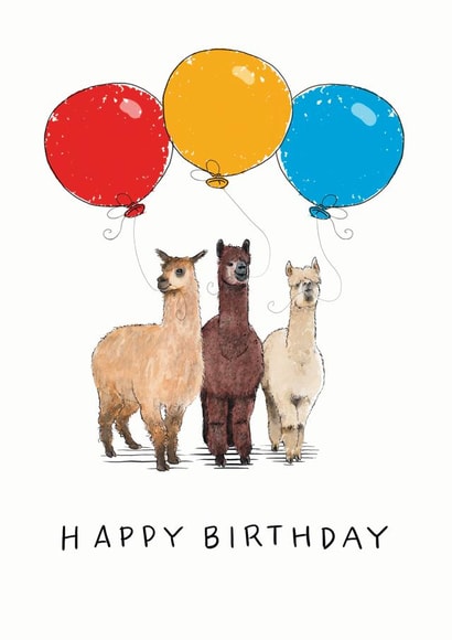 Cute Birthday card for the Alpaca Lover in your life created by Have a Gander