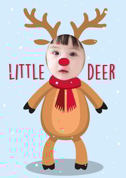 Little Deer - Christmas - Photo Card created by Quinton cards