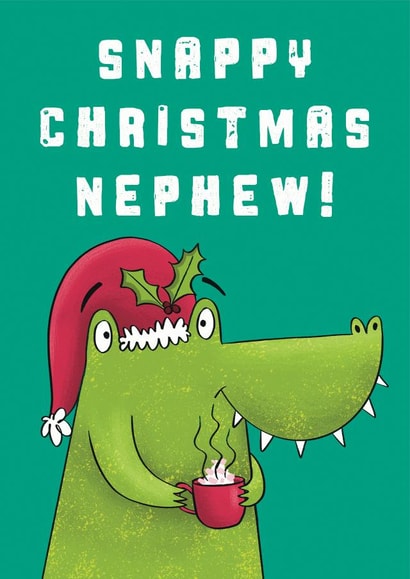 Nephew Crocodile Christmas Card created by Hannah Jayne Lewin