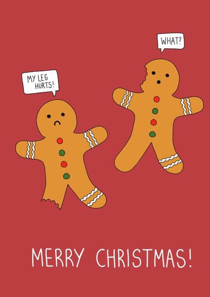 Funny Christmas Card Gingerbread Men created by Pen and Puns 