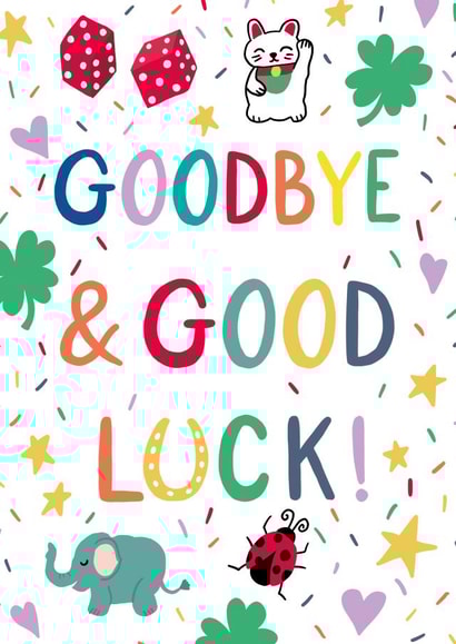 Good Luck Card - Sorry You're Leaving Card - New Job Card - Goodbye Card created by Jessie Maeve Studio
