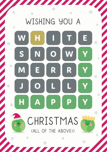 Fun 'Happy Christmas' Card for a Wordle Fan created by Design By Day