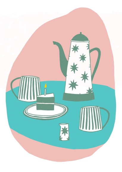 Tea & Cake Card // Star and stripes // Birthday or for someone you love card created by Lucy Bromilow
