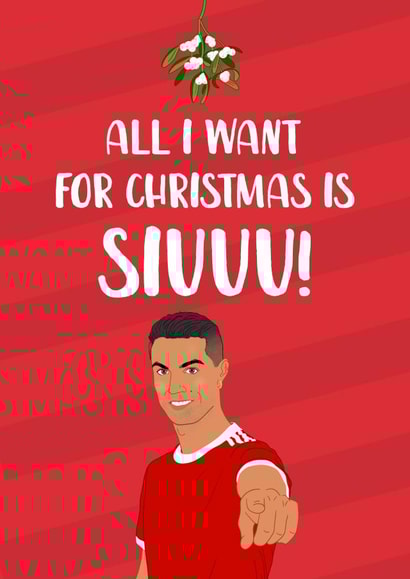 Funny Ronaldo Siuuu Christmas Card for Partner created by The Cake Thief