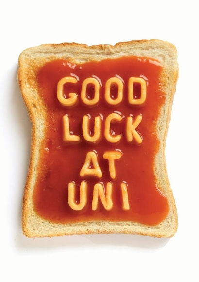 Alphabetti Spaghetti University Card created by Paper Jungle