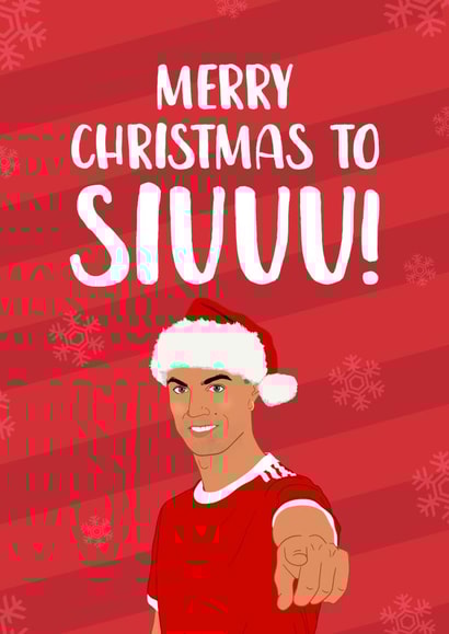 Funny Ronaldo 'Siuuu' Christmas Card for Him created by The Cake Thief