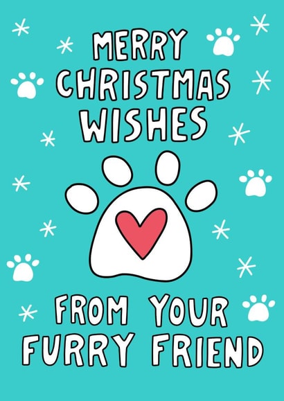 Merry Christmas Wishes From Your Furry Friend - Christmas Card from Your Pet created by Angela Chick