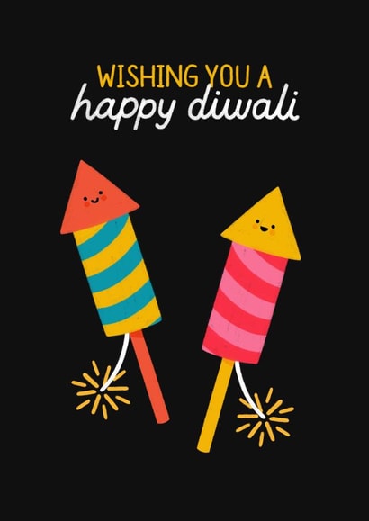 Cute Colourful Diwali Card For Friends & Family created by Jess Shah