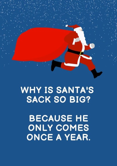 Rude Christmas Card - Comes Once A Year created by Ink Icons