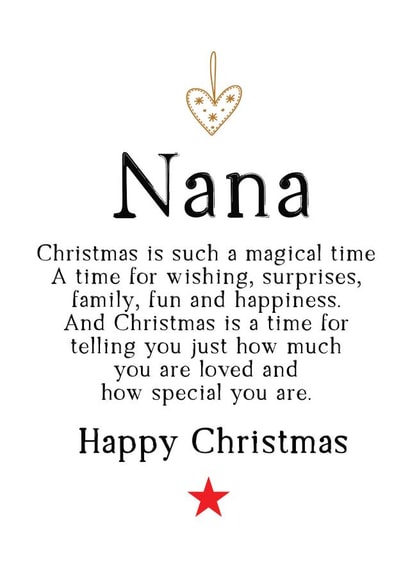 Happy Christmas to a special Nana who is loved so much created by Word Up Creative
