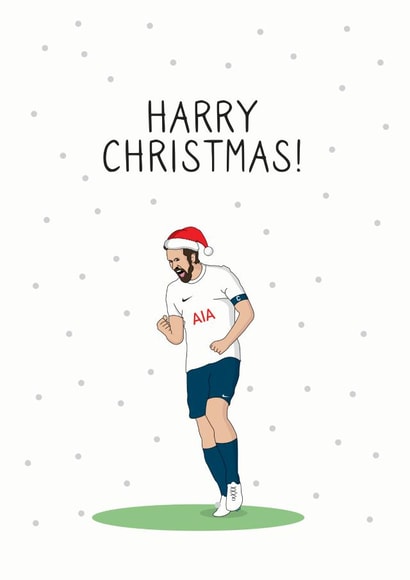 Harry Christmas, Harry Kane Tottenham Hotspur Christmas Card created by Cute N Quirky Creations