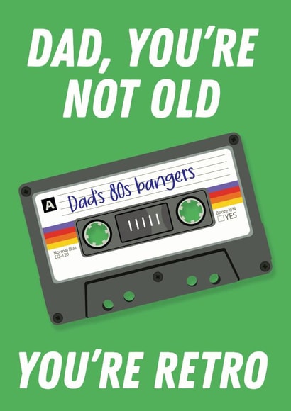 Retro cassette tape birthday card for Dad created by Kyleigh Orlebar