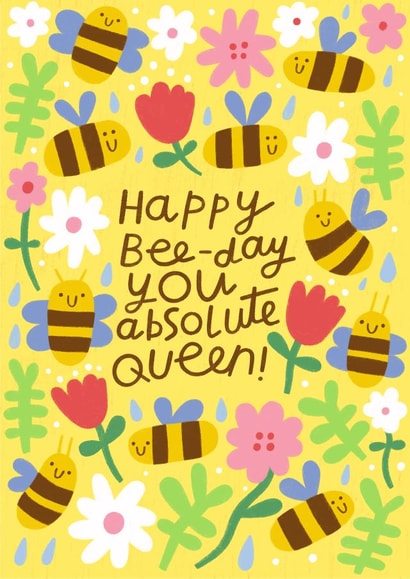 Bee happy birthday card created by Nikki Miles
