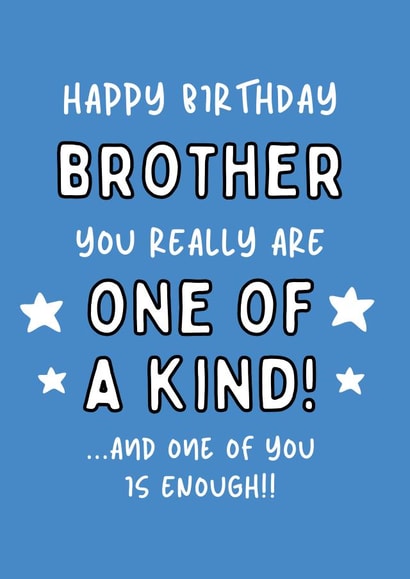 Funny Brother Card - Happy Birthday Brother created by Gobbygifts