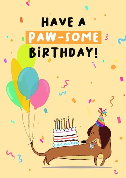Paw-Some Birthday Card - for Friends created by daminidesigns
