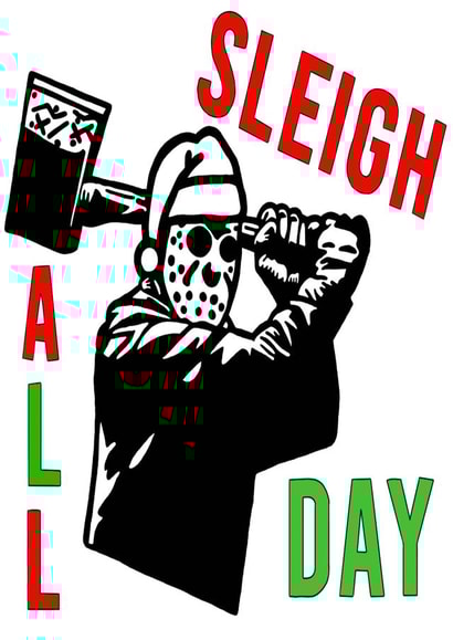 Alternative Christmas Card - Jason - Sleigh All Day created by Sister Resin Crafts designs