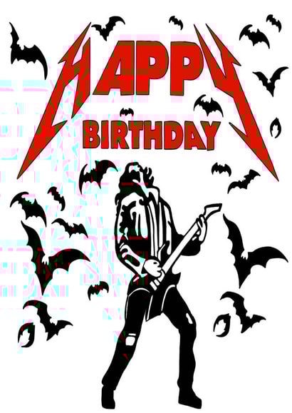 Alternative Birthday Card - Eddie Munson created by Sister Resin Crafts designs 