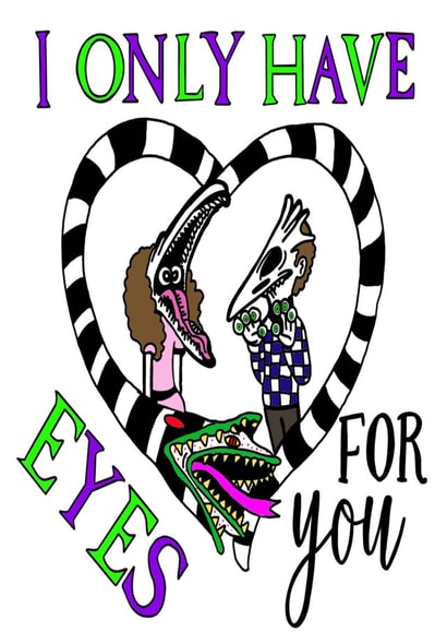 Alternative card for the one you love - Beetlejuice - I only have eyes for you created by Sister Resin Crafts designs