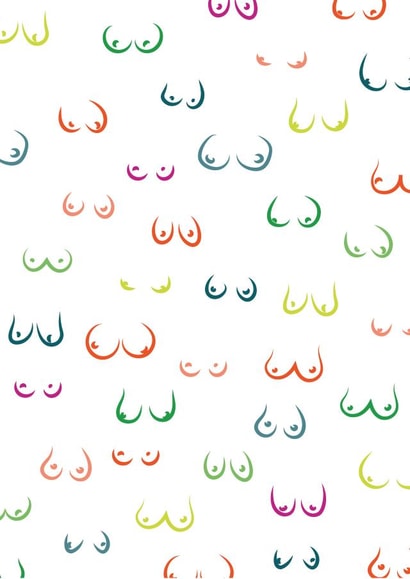 Boobs Greeting Card, Card for Girlfriend, Funny Card, Humour Card for Her created by Roshni Desai & Things