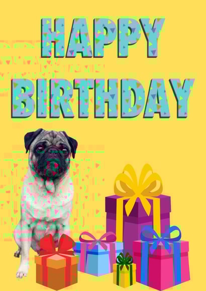 Pug Lovers birthday card created by Made by Betty