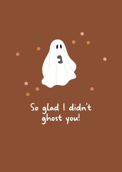 A cute ghost themed birthday/anniversary card created by Ellen Cawley
