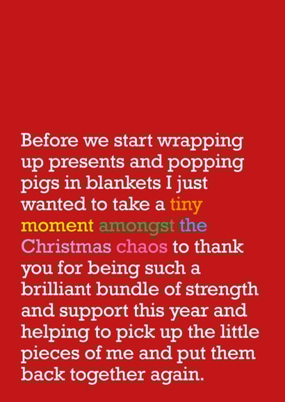 Christmas Card - Card For Loved One - Thank You Card - Christmas Gift - Seasonal created by The Right Lines