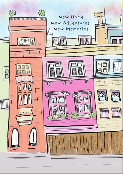 Cute New Home Card - New Apartment/Flat | New City | New Adventures created by Lil Nu Souk