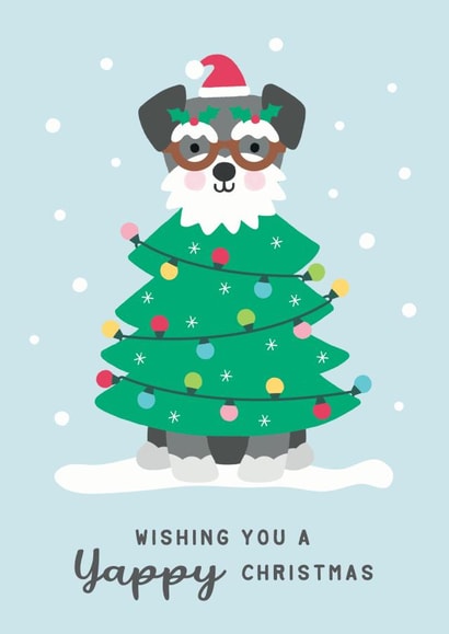 Miniature Schnauzer Yappy Christmas Card created by Design By Day