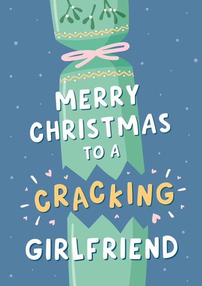 Funny Christmas Card For Girlfriend - Christmas Cracker created by Fliss Muir