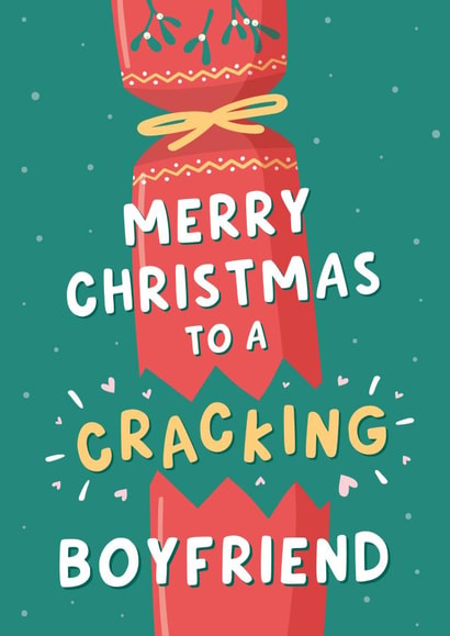 Funny Christmas Card For Boyfriend - Christmas Cracker created by Fliss Muir
