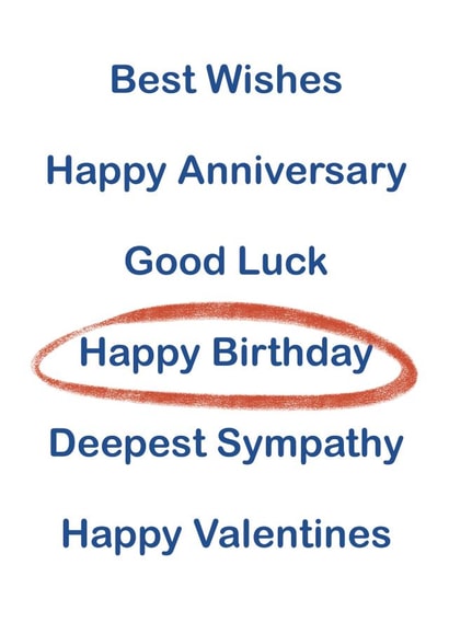 Basic circle choice Birthday card created by TrueTown