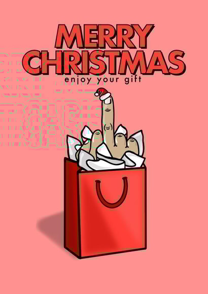 Christmas/Holidays - Middle Finger Gift Bag created by fyou cards