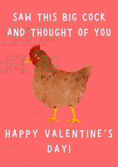 Big Cock Valentine's Day Card created by Char's Designs