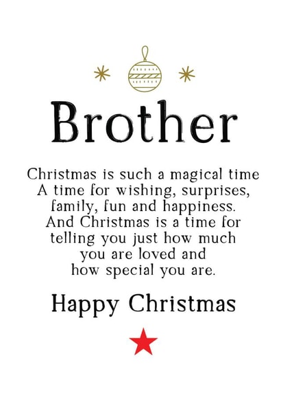Happy Christmas to a special Brother who is loved so much created by Word Up Creative