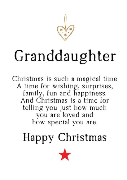 Happy Christmas to a special Granddaughter who is loved so much created by Word Up Creative