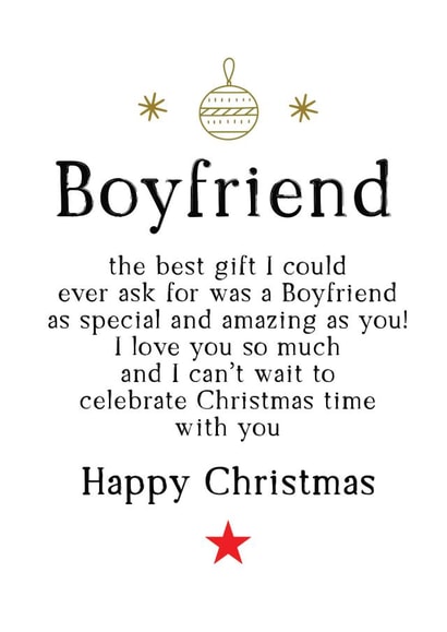 Happy Christmas to my special Boyfriend who I love so much created by Word Up Creative