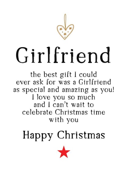 Happy Christmas to a special Girlfriend who I love so much. created by Word Up Creative