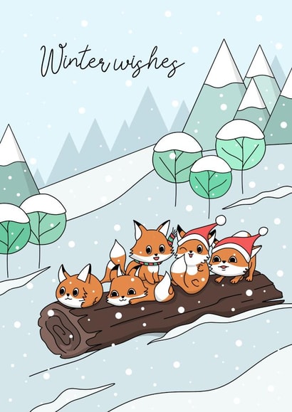 Cute and Fun Christmas Fox card! created by Evie Garnett Designs