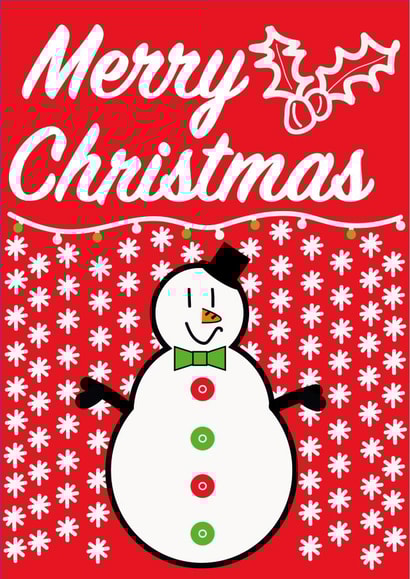 The Merry Christmas Snowman created by Bad Bunny Designs