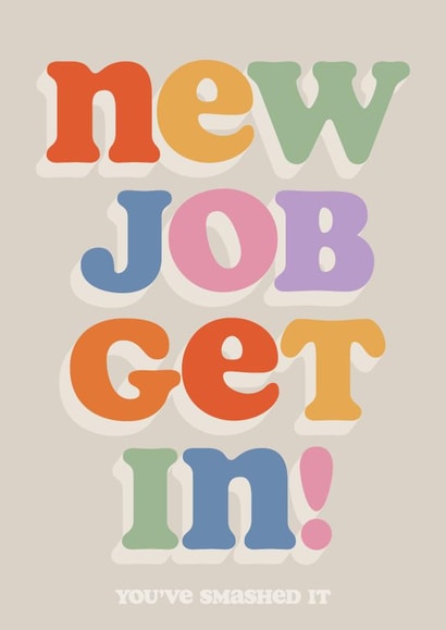 New Job Card For A Work Colleague - Get In You've Smashed It! created by HollieGraphik