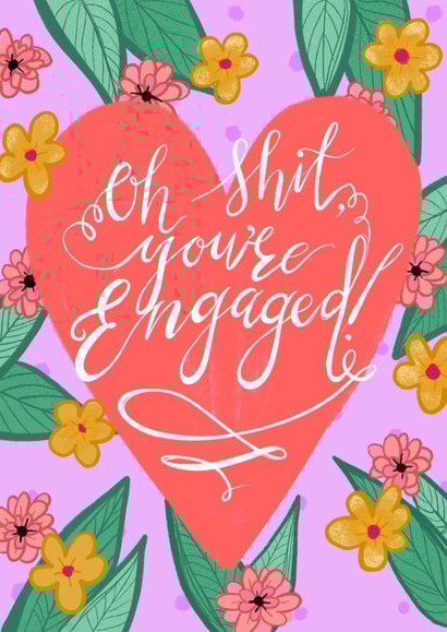 Fun Engagement card to send to someone who finally has a ring on it! created by Alice Piper