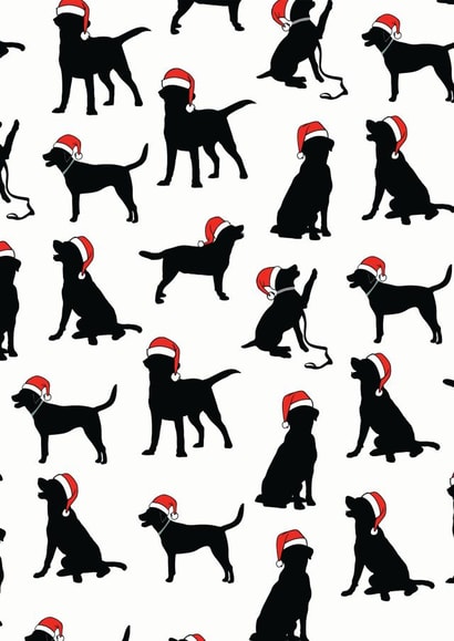Black Labrador Christmas Card, Black Labrador, Christmas Card created by GREEDY LAB