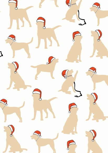 Yellow Labrador Christmas Card, Dog Christmas Card, Labrador Christmas Card created by GREEDY LAB