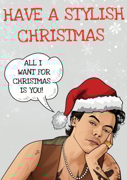 Harry Styles Christmas Card, Harry Styles, Harry Styles Card, One Direction Card created by GREEDY LAB