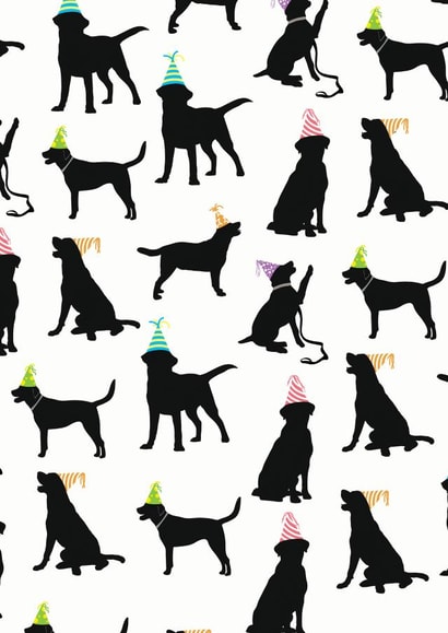 Black Labrador Birthday Card, Black Labrador Celebration Card, Birthday Card created by GREEDY LAB